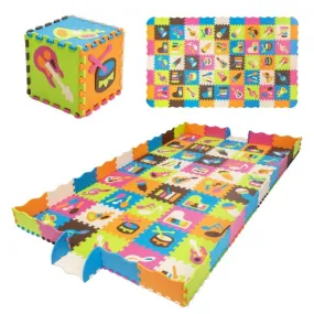 125 Pieces Baby Foam Interlocking Play Mat with Fence Instruments Styles