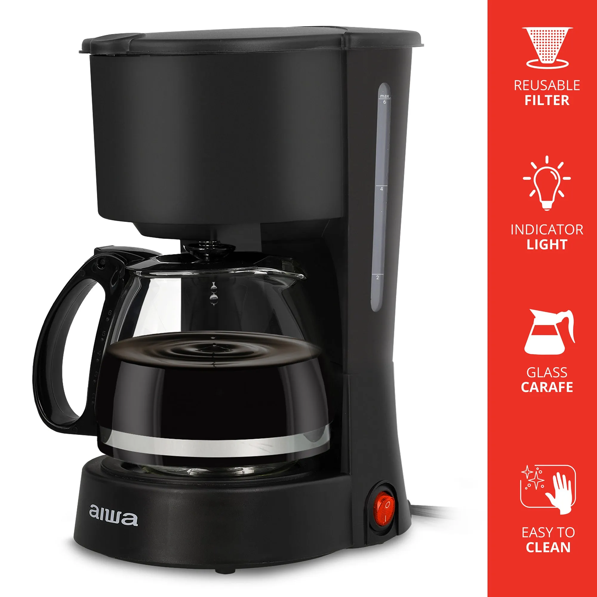 6 Cup Compact Coffee Maker