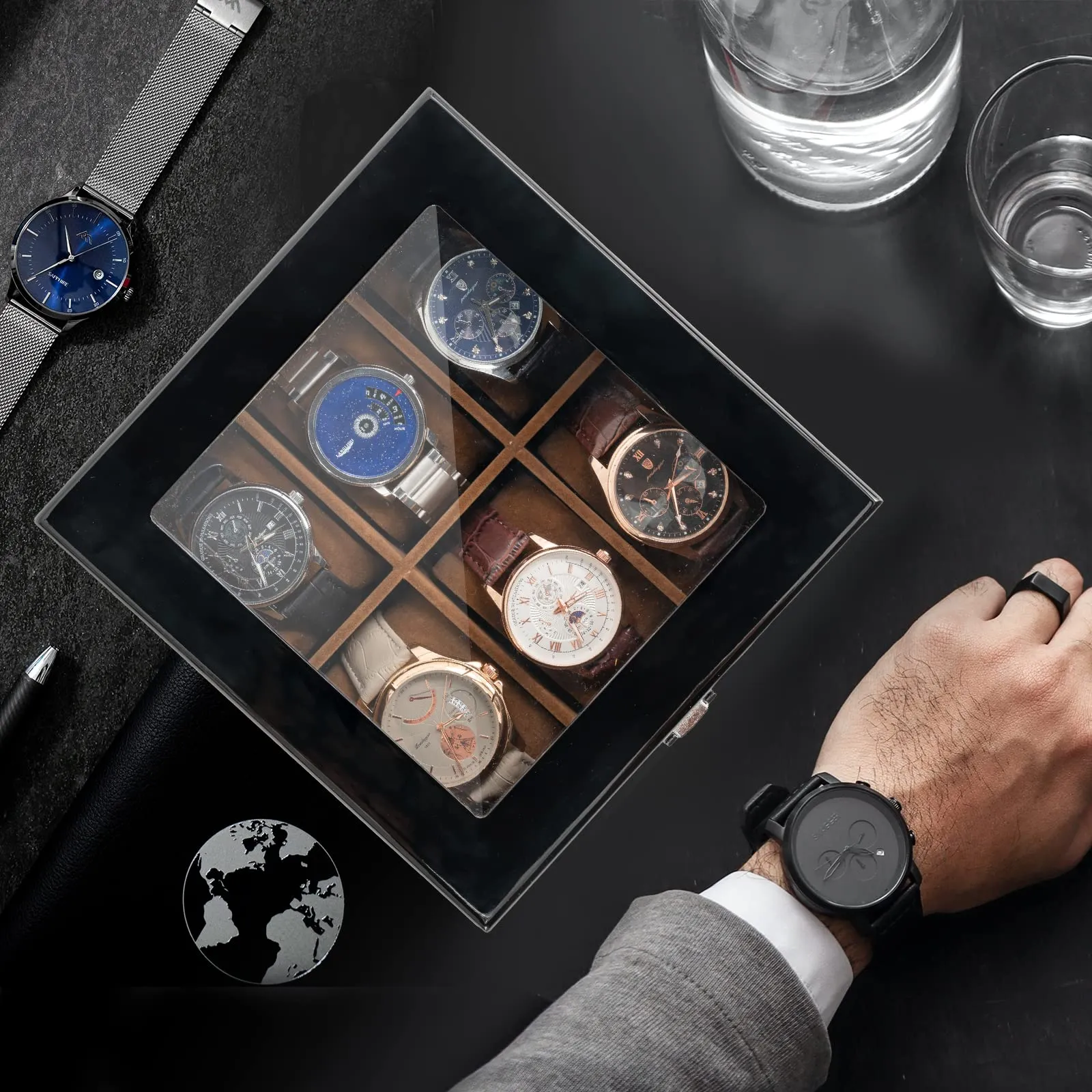 6 Slots Wooden Watch Box for Men | ProCase