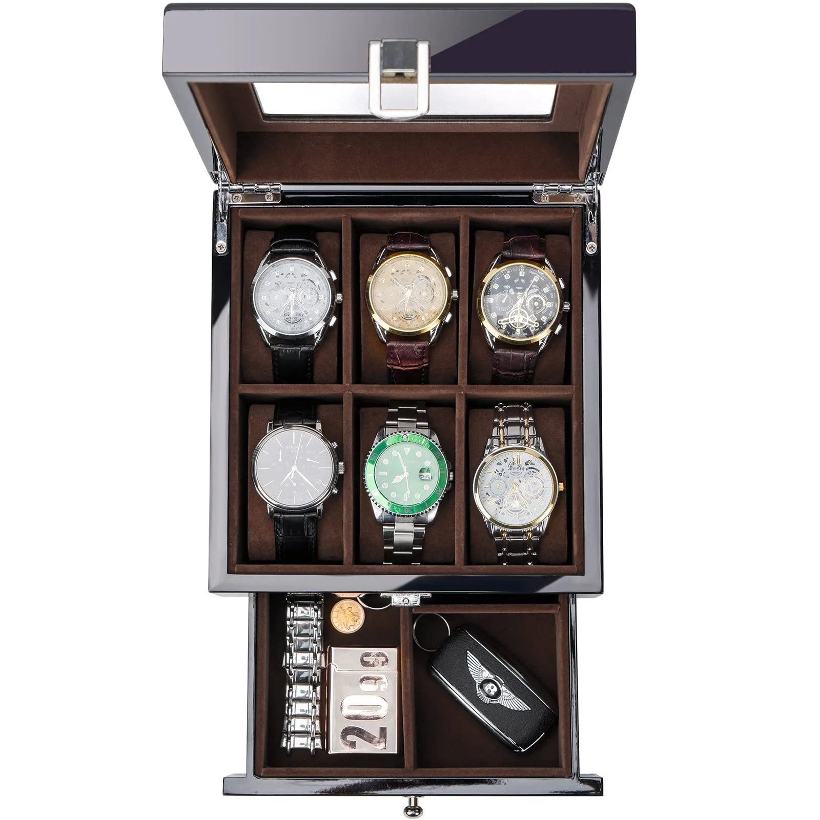 6 Slots Wooden Watch Box for Men | ProCase