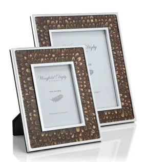 8x10 Feather Photo Frame - Cock Pheasant