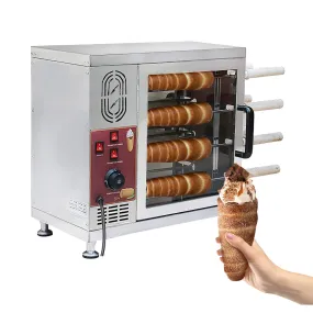 AP-21 Chimney Cake Maker | Electric Chimney Waffle Roller | 8 PCS | Glass Doors | Stainless Steel