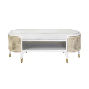 Beale White Bench by Worlds Away