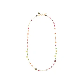 Carolita Necklace #1 (47cm) - Garnet, Tourmaline, Ruby, Peridot, Rose Quartz, Phrinite, Hessonite & Tsavorite