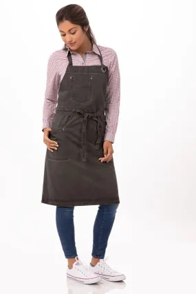 Chef Works Dorset Bib Apron- Pewter