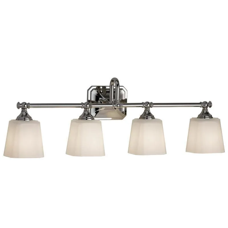 Classic Colonial Chrome and Opal Glass Wall Light | Various Sizes