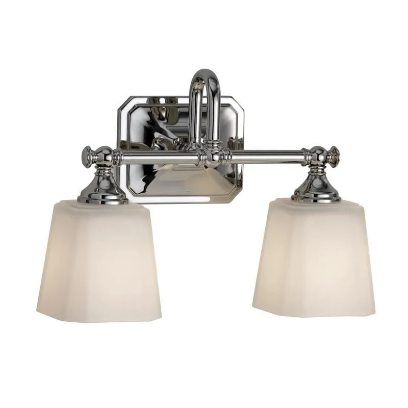 Classic Colonial Chrome and Opal Glass Wall Light | Various Sizes