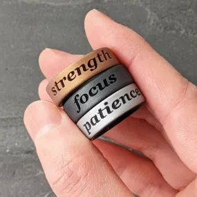 Custom Engraved Dual Layer Silicone Ring - Motivational Words, Mantras, Quotes, and More