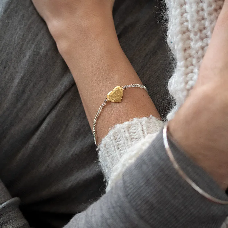 Engravable Heart Chain Bracelet