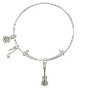 Guitar Charm Bangle Bracelet