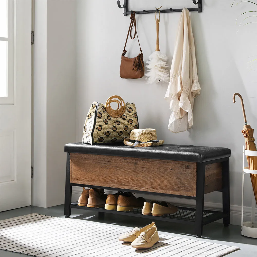 Industrial Storage Bench with Padded Seat