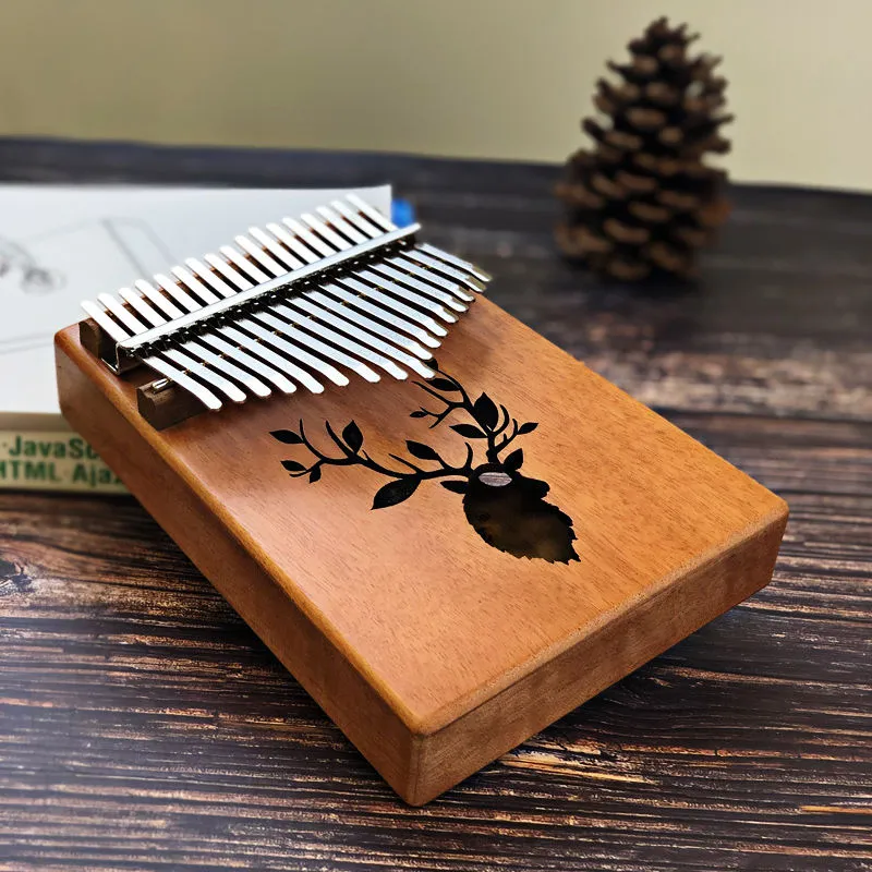 Kalimba 17 key Piano Beautifully Musical Instruments Mahogany Thumb Piano Portable Thumb Piano