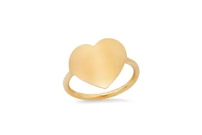 MS X SRJ Large Solid Heart Ring