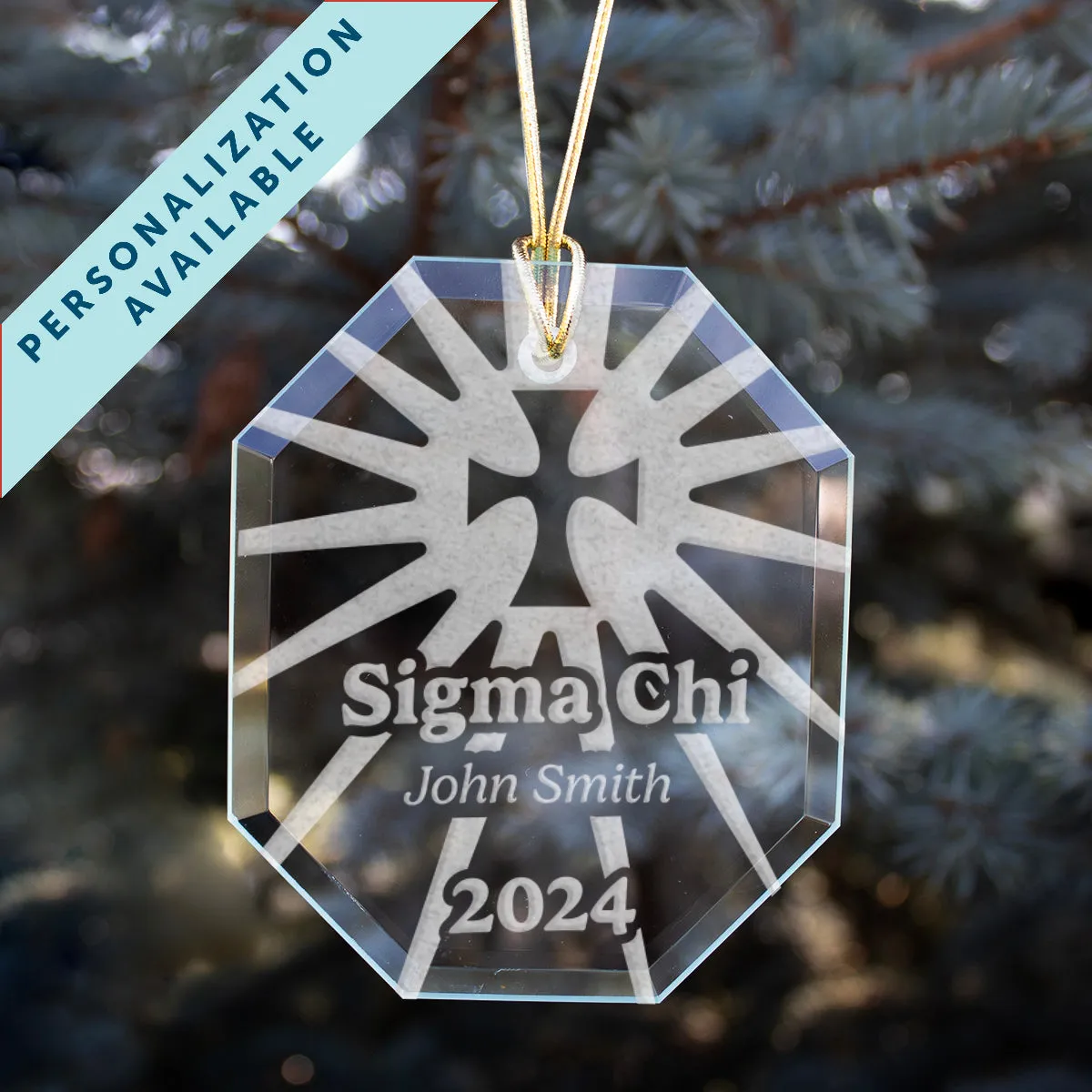 New! Sigma Chi 2024 Personalized Limited Edition Retro Holiday Ornament