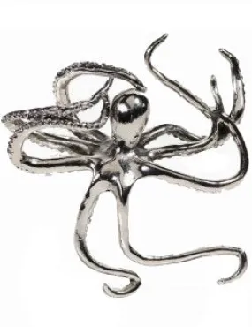 Petite Silver Octopus Decorative Sculpture