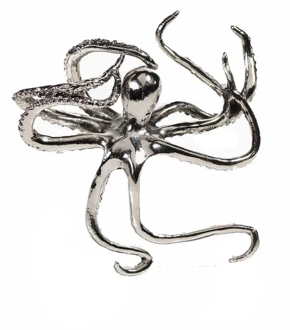 Petite Silver Octopus Decorative Sculpture